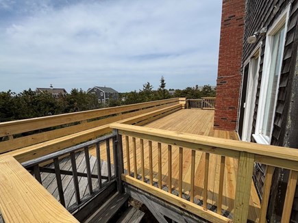Truro Cape Cod vacation rental - View of Deck Coming up the Stairs fro Lower Deck