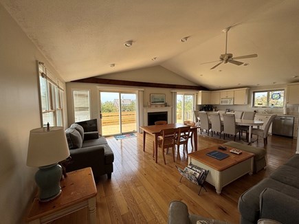 Truro Cape Cod vacation rental - Livingroom has High Ceiling and Fan