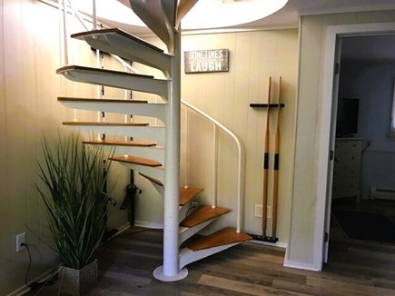 Wellfleet, Lt. Island Cape Cod vacation rental - Spiral Stairs to Lower Level
