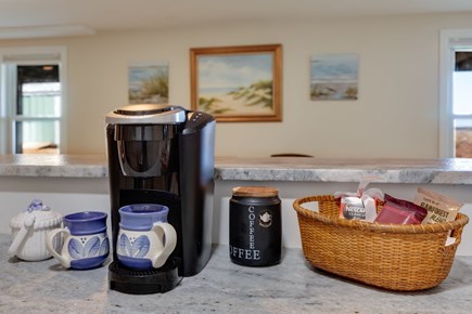 Yarmouth Port Cape Cod vacation rental - Coffee Station; Welcome Basket with Complimentary Treats