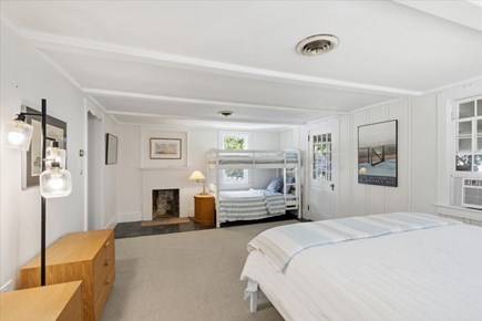 Centerville Cape Cod vacation rental - Main level bedroom with King bed and set of twins