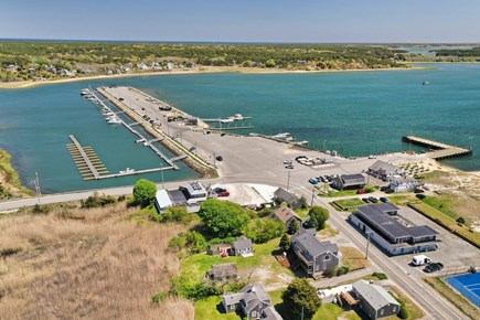 Wellfleet, BayView Cape Cod vacation rental - Areal view looking east towrd welfeet harbor