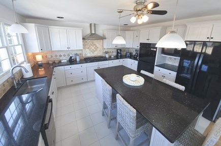 Wellfleet, BayView Cape Cod vacation rental - Kitchen with center island seating 5
