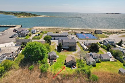 Wellfleet, Marsh View Cottage Cape Cod vacation rental - Aerial showing cottage location