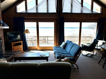 Eastham Cape Cod vacation rental - Open living/dining area with sliding doors facing the water
