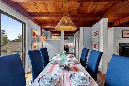 Eastham, Bridge Meadow Cape Cod vacation rental - Open dining space flowing to kitchen and living room
