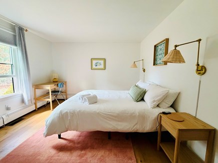 West Falmouth Cape Cod vacation rental - Larger room with queen size adjustable bed and desk
