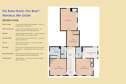 South Yarmouth Cape Cod vacation rental - Baker house - Second level floor plan