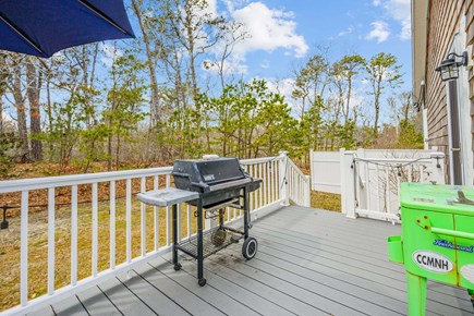 Harwich Cape Cod vacation rental - Grill on side of deck with cooler