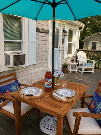 Harwich Cape Cod vacation rental - Private front deck for morning coffee or el fresco dining