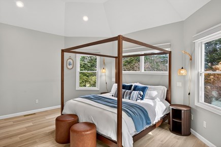 Sagamore Beach, Sagamore Sanctuary Cape Cod vacation rental - Main floor primary king bed