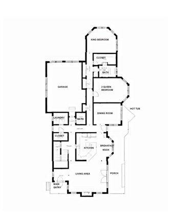 Sagamore Beach, Sagamore Cape Cod vacation rental - Main Level Floorplan