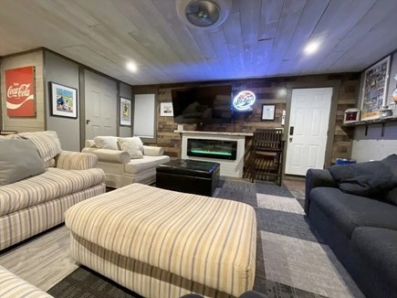 West Yarmouth Cape Cod vacation rental - Bonus room for hanging out-TV, darts/games, fire feature, laundry