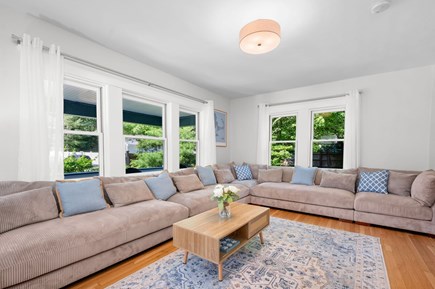 South Yarmouth Cape Cod vacation rental - Humungous sofa in the living room - perfect for the whole group to gather on for movie night