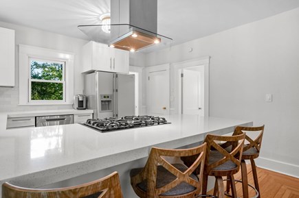 South Yarmouth Cape Cod vacation rental - Bright, sleek kitchen with breakfast bar
