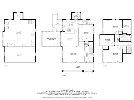 South Yarmouth Cape Cod vacation rental - Full floorplan