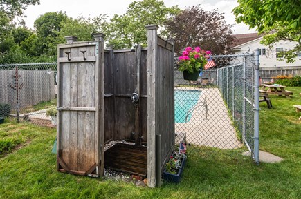 Harwichport Cape Cod vacation rental - Outdoor shower to rinse off after a relaxing day at the beach!