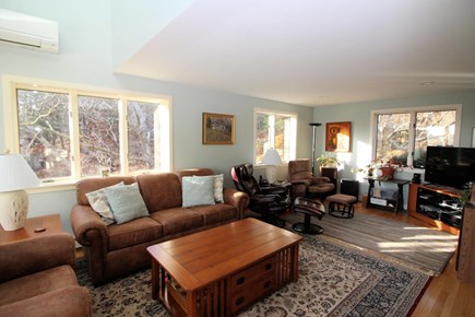 Wellfleet Cape Cod vacation rental - Open and bright living room with comfortable seating and TV