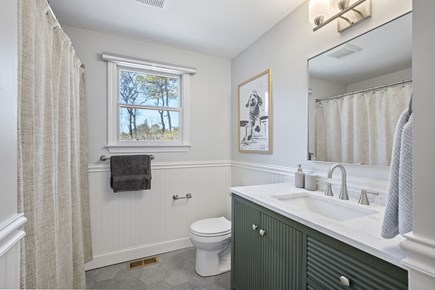 Eastham Cape Cod vacation rental - Second floor bathroom with bath/shower combo
