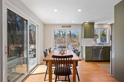Eastham Cape Cod vacation rental - Dining area with two sliders to outdoor deck