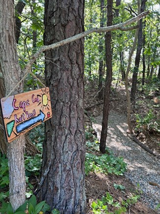 Eastham Cape Cod vacation rental - Private path to Cape Cod Rail Trail behind property