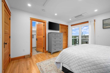 Sandwich Cape Cod vacation rental - Queen bedroom with balcony, TV and ensuite full bathroom!