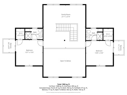 Sandwich Cape Cod vacation rental - Floor Plan - Second Floor