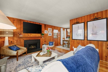 Dennis Port Cape Cod vacation rental - Living room open to kitchen