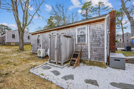 Dennis Port Cape Cod vacation rental - Outdoor shower with stepping stone walkway