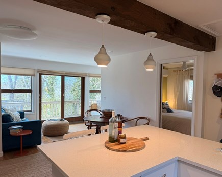 Wellfleet Cape Cod vacation rental - Sunny, open layout. Dining table seats five.