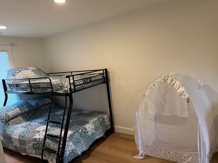 West Yarmouth Cape Cod vacation rental - Second bedroom, second floor: bunk bed and queen-size bed