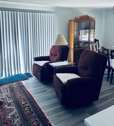 Popponessett Cape Cod vacation rental - Living room and dining area