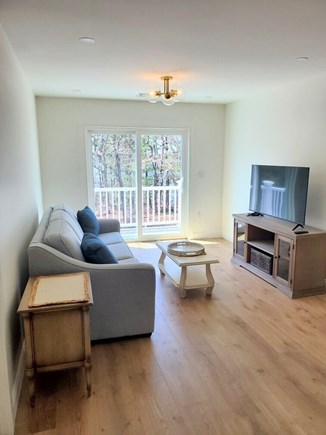 South Yarmouth Cape Cod vacation rental - Upstairs living room, pull out couch, and balcony with lake view
