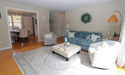 Harwich Cape Cod vacation rental - Family Room with Dining in Background