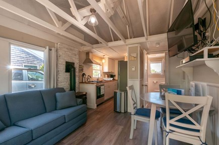 East Sandwich Cape Cod vacation rental - Living room with open vaulted ceilings