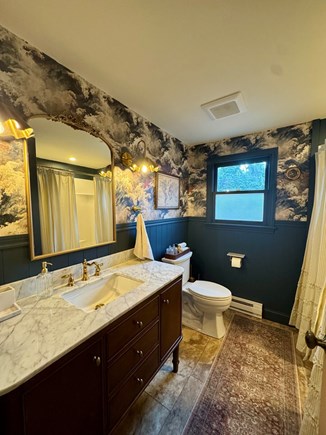 Eastham Cape Cod vacation rental - Dramatic full bathroom inspired by Cape Cod's maritime heritage.