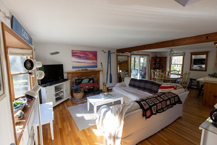 Eastham Cape Cod vacation rental - Family room, eating area, sliders to back