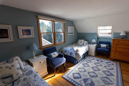 Eastham Cape Cod vacation rental - Blue bedroom. Two XL Twins.