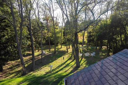 Eastham Cape Cod vacation rental - View from largest BedR, private backyard and marsh