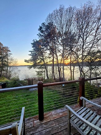 Brewster, Upper Mill Pond Cape Cod vacation rental - Master bedroom balcony overlooking Upper Mill pond