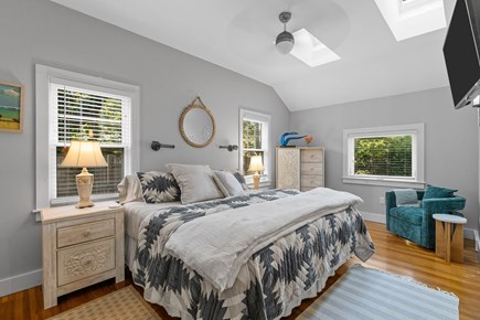 Chatham Cape Cod vacation rental - Large master bedroom with skylights and ceiling fan