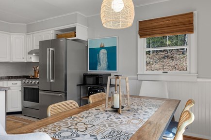 Orleans Cape Cod vacation rental - Dining table for 6, open to updated stainless kitchen