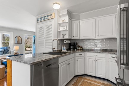 Orleans Cape Cod vacation rental - Large stainless sink, granite counters, and stocked cabinets