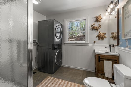 Orleans Cape Cod vacation rental - Bathroom #2 with brand new stacked washer/dryer, shower only