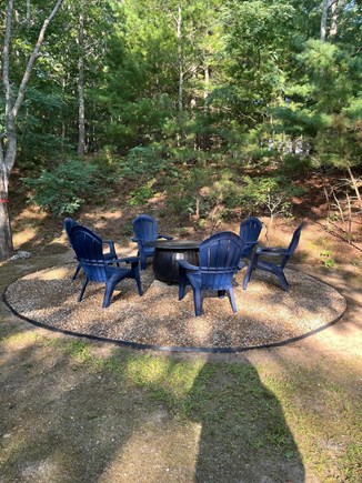 Orleans Cape Cod vacation rental - Propane firepit area just off the deck