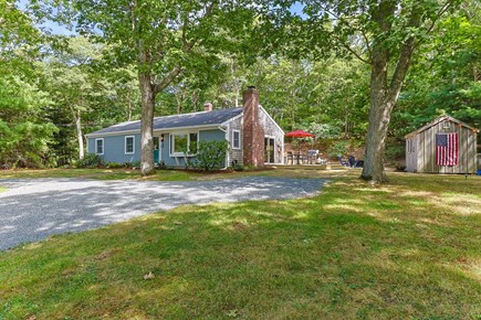 Orleans Cape Cod vacation rental - SummerSalt with large circular drive and new deck