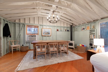 Eastham Cape Cod vacation rental - Enjoy dinner around our big pine table--also perfect for games!