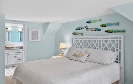 East Orleans  Cape Cod vacation rental - Upstairs charming King bedroom with coastal touches with ensuite