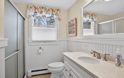 East Orleans  Cape Cod vacation rental - Downstairs updated bath with shower and vanity