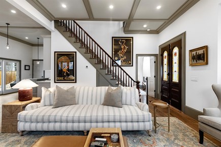 Provincetown, The Tucker House Cape Cod vacation rental - Open main level with living, dining & kitchen flow.